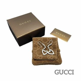 グッチ(Gucci)の【美品】GUCCI ピアス 両耳 ハート ボールチェーン 925(ピアス)