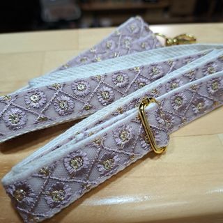 インド刺繍リボン スマホショルダー ショルダー ストラップ(スマホストラップ/チャーム)