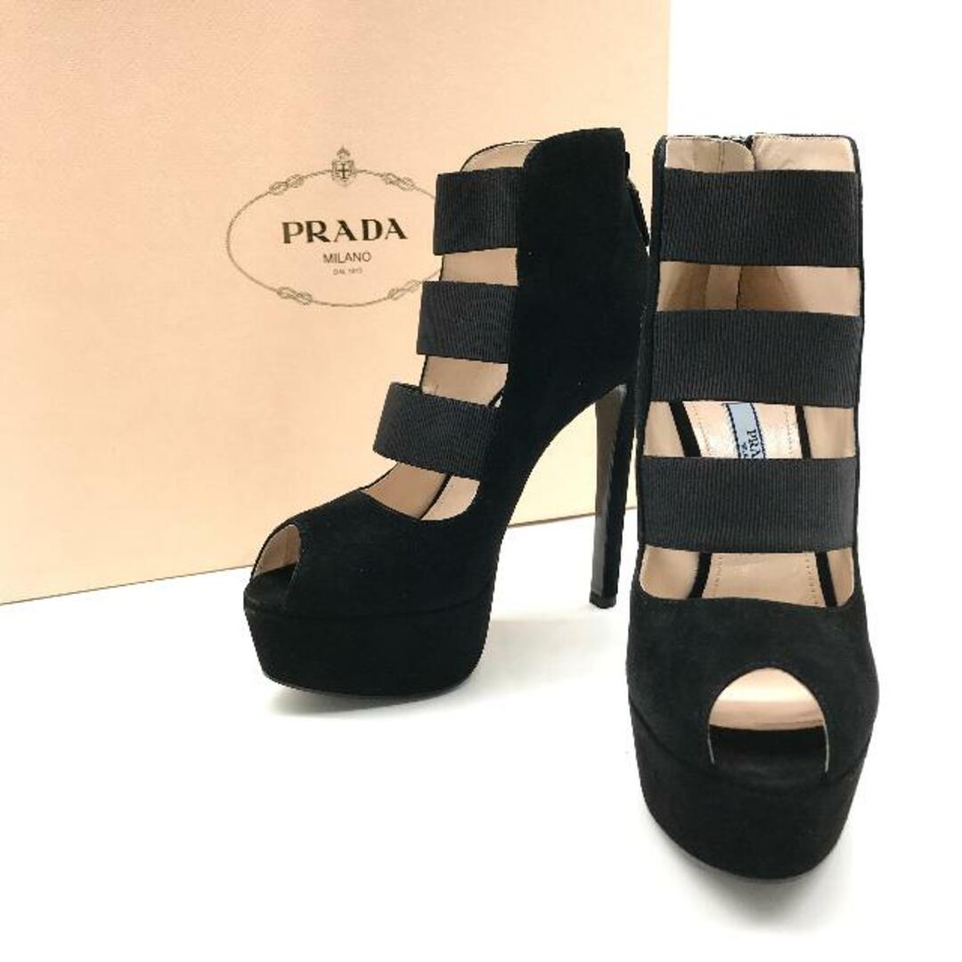 美品　PRADA プラダ　ブーティ　ハイヒール　25.5cm