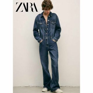 ザラ(ZARA)のZARA デニム TRF ジャンプスーツ オールインワン L(オールインワン)