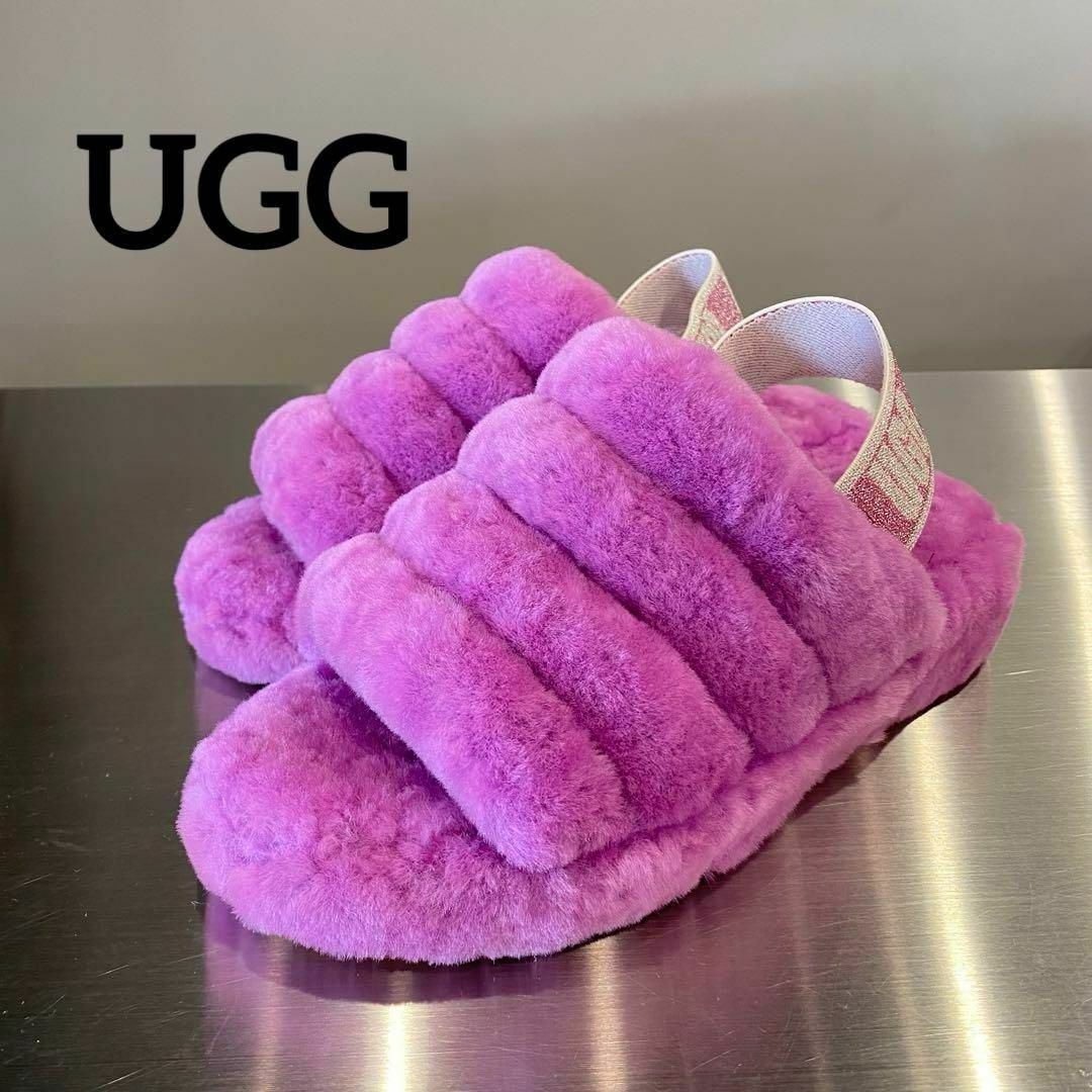UGG - 『UGG』 アグ (24cm) フラッフ イヤー スライド フラット