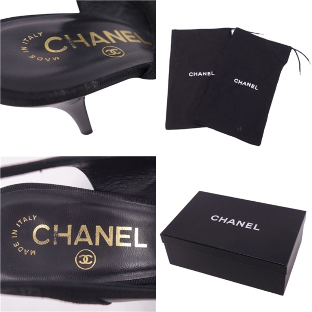 CHANEL(シャネル)のシャネル CHANEL パンプス バックストラップ ヒール ココマーク ラムレザー シューズ レディース 36.5C ブラック レディースの靴/シューズ(ハイヒール/パンプス)の商品写真