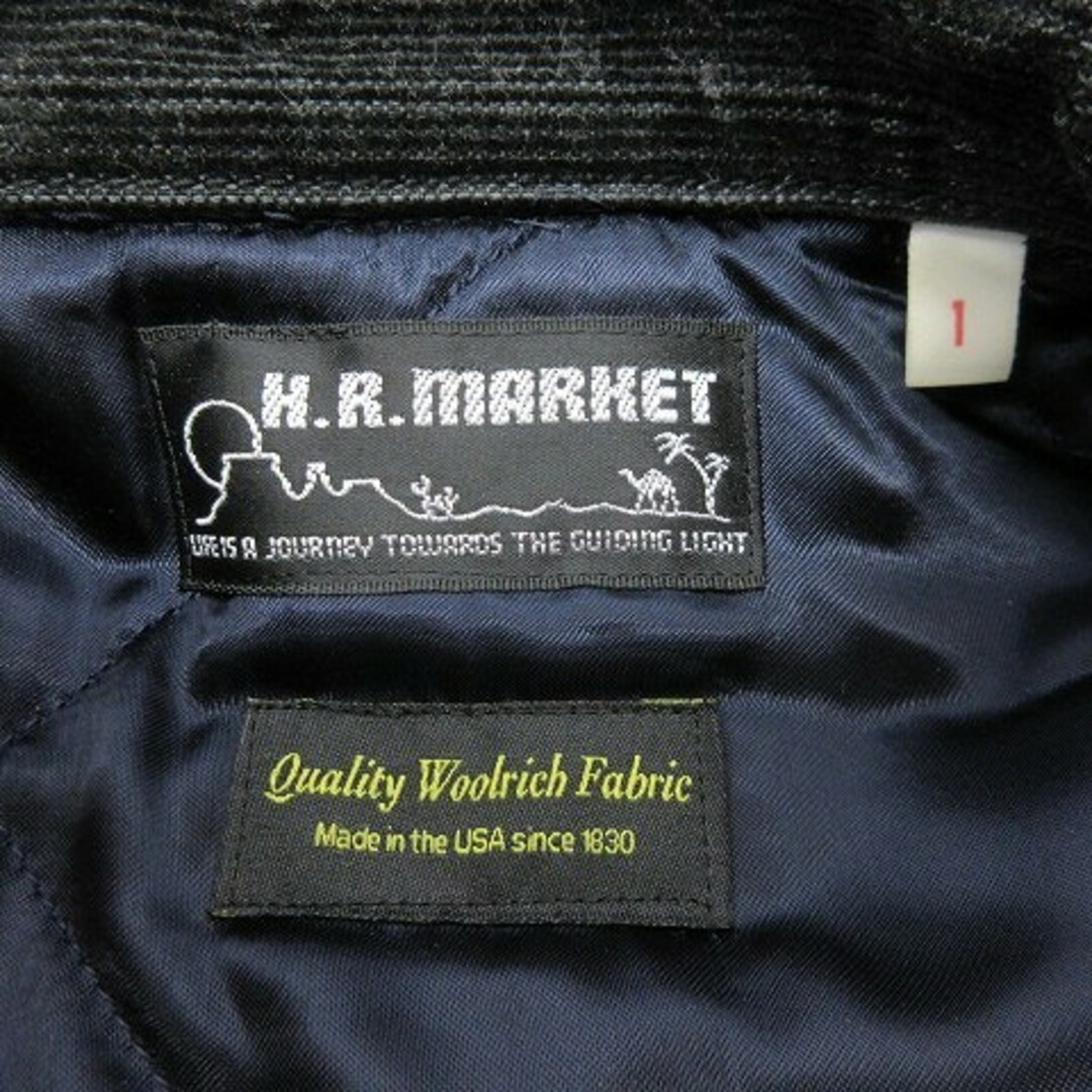 HOLLYWOOD RANCH MARKET(ハリウッドランチマーケット)のハリウッドランチマーケット ウールリッチ チェック ウール 黒 ブラック 1 S メンズのジャケット/アウター(ブルゾン)の商品写真