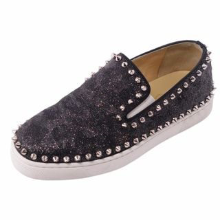 クリスチャンルブタン(Christian Louboutin)のクリスチャンルブタン Christian Louboutin スニーカー スリッポン ピックボート PIK BOAT スタッズ シューズ 靴 レディース 35 1/2(22.5cm相当) ブラック/シルバー(スニーカー)