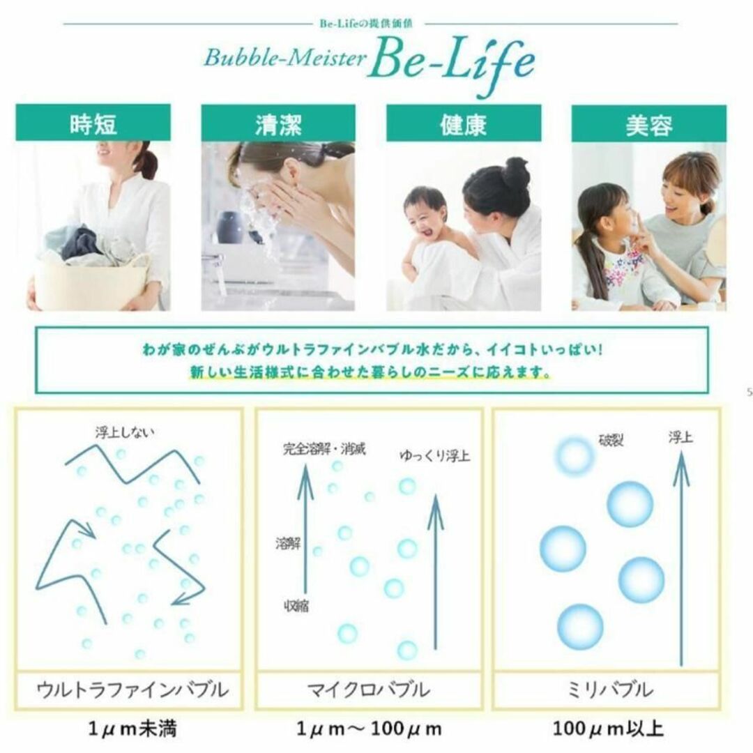 Be-Life 水道メーター口径20A用　ウルトラ ファイン バブル コスメ/美容のコスメ/美容 その他(その他)の商品写真