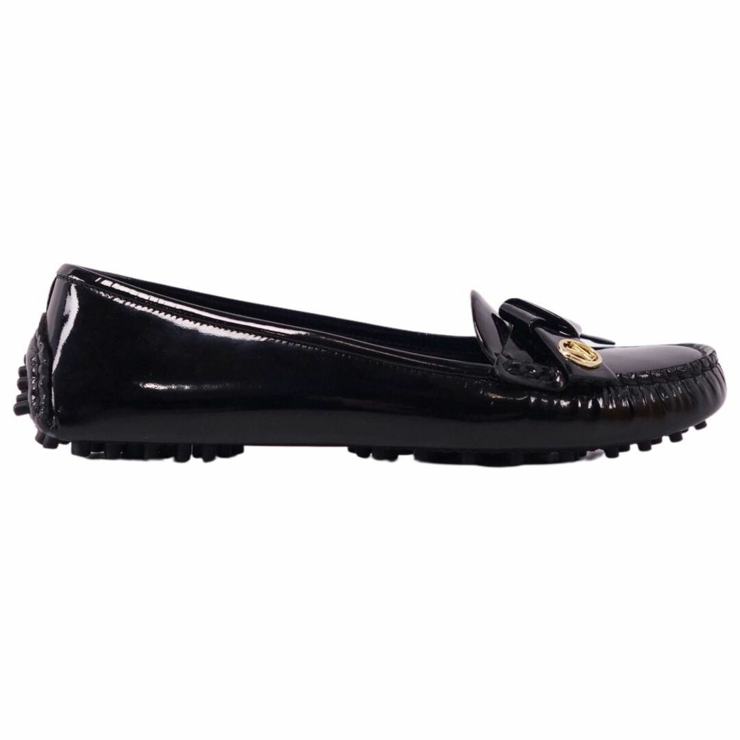 LOUIS VUITTON(ルイヴィトン)のルイヴィトン LOUIS VUITTON ローファー ドライビングシューズ LVロゴ エナメルレザー シューズ 靴 レディース 34(21cm相当) ブラック レディースの靴/シューズ(ハイヒール/パンプス)の商品写真