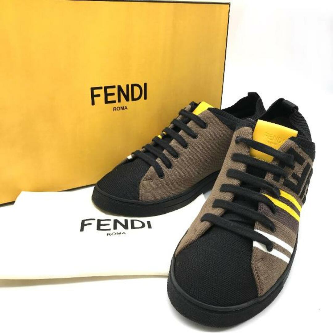 FENDI(フェンディ)の美品 FENDI フェンディ ローカット ニット メンズ スニーカー サイズ7 a1743 メンズの靴/シューズ(スニーカー)の商品写真