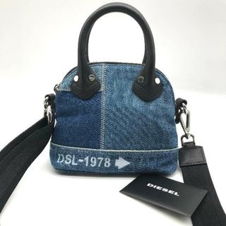 ディーゼル(DIESEL)の美品 DIESEL ディーゼル デニム 2WAY ミニ ハンド ショルダー バッグ ブルー a1642(ショルダーバッグ)