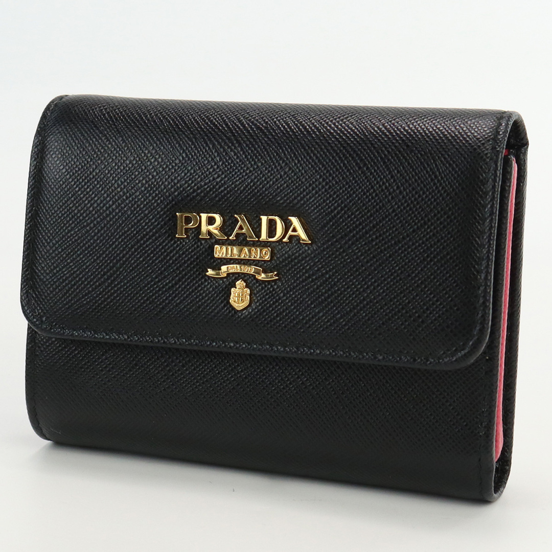 PRADA(プラダ)のプラダ サフィアーノマルチカラー三折財布 1MH025 三折財布小銭入付き レディースのファッション小物(財布)の商品写真