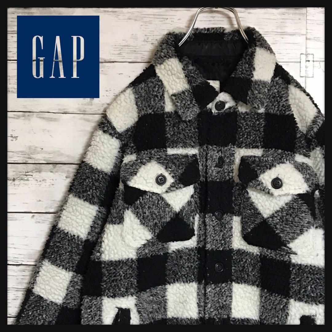 GAP(ギャップ)の【あったか素材】ギャップ　チェック柄シャツジャケット　ボア　H628 メンズのジャケット/アウター(その他)の商品写真