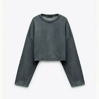 ザラ(ZARA)のZARA ダメージデザインスウェット(トレーナー/スウェット)