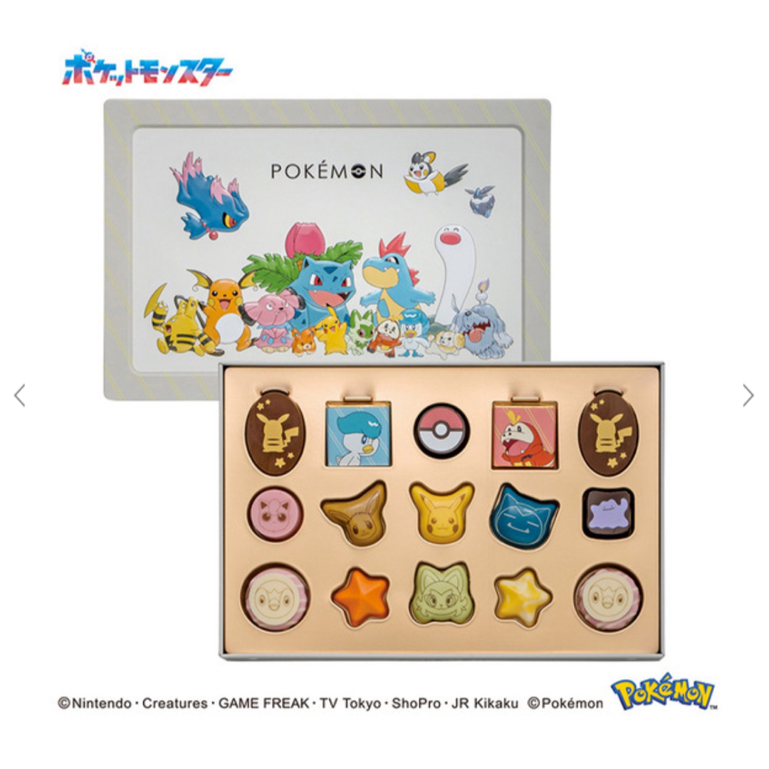 ポケモン(ポケモン)のポケモンチョコレートセットＬ　15粒入り　ショップ袋つき 食品/飲料/酒の食品(菓子/デザート)の商品写真