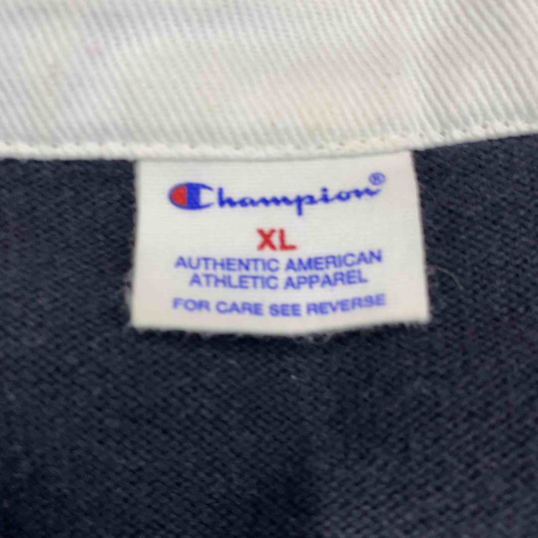 Champion(チャンピオン)のChampion メンズ チャンピオン ポロシャツ　ノーカラーシャツ　ロゴ刺繍　黒 メンズのトップス(ポロシャツ)の商品写真