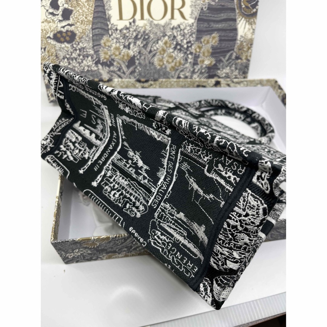 Christian Dior(クリスチャンディオール)の【極美品】Dior ブックトート スモール パリ市街刺繍 レディースのバッグ(トートバッグ)の商品写真