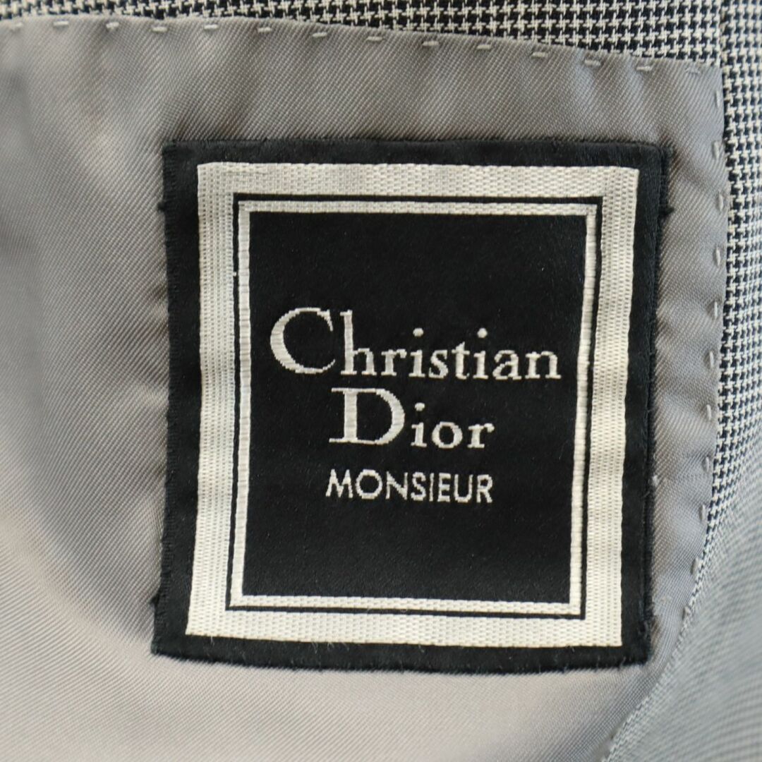 Christian Dior(クリスチャンディオール)のクリスチャンディオール ウールブレンド 千鳥格子柄 スーツ 上下 セットアップ 94AB4 ブラック×ホワイト Christian Dior メンズ 【中古】  【240201】 メンズのスーツ(セットアップ)の商品写真