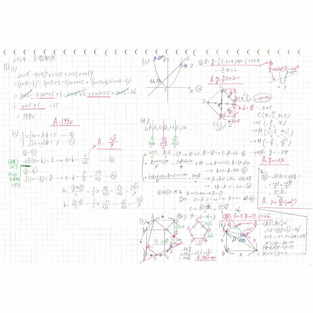 塾講師オリジナル数学解説 立教新座2015-24高校入試 全問動画付 塾講師オリジナル数学解説 立教新座2015-24高校入試 全問動画付