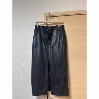 ザラ(ZARA)のZARA フロントスリットレザースカート(ロングスカート)