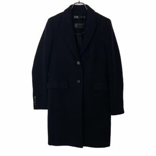 ザラ(ZARA)のザラ チェスターコート XS ブラック ZARA レディース 古着 【240201】(チェスターコート)