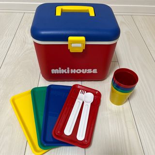 ミキハウス(mikihouse)のミキハウス　クーラーボックス　皿　コップ　スプーンフォーク　セット(その他)