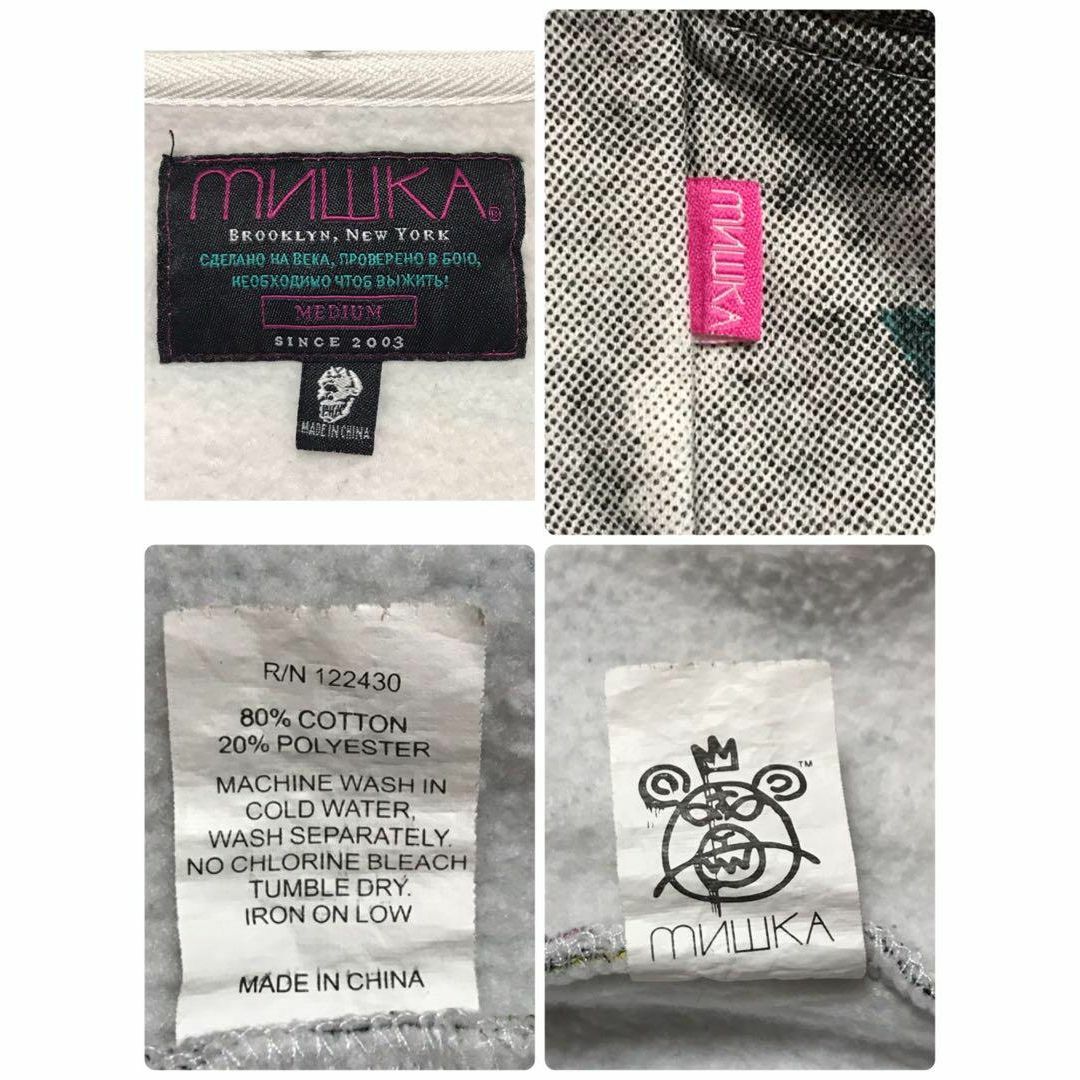 MISHKA(ミシカ)の【総柄】ミシカ　希少デザインパーカー　裏起毛　美品　H642 メンズのトップス(パーカー)の商品写真