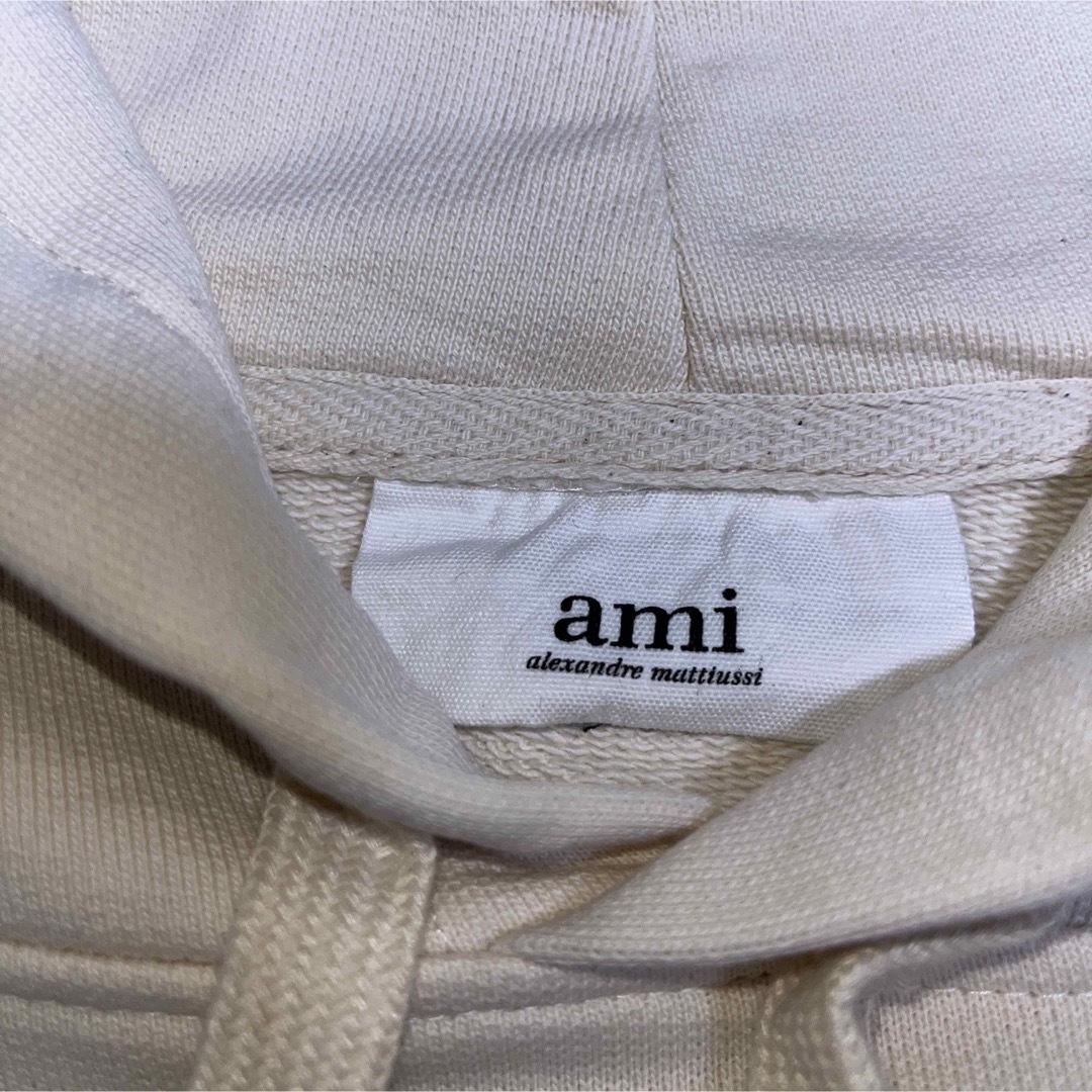 ami(アミ)のアミパリス　パーカー　白×赤マーク　Sサイズ メンズのトップス(パーカー)の商品写真