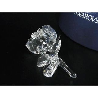 スワロフスキー(SWAROVSKI)の■新品■未使用■ SWAROVSKI スワロフスキー クリスタル ローズ オブジェ 置物 インテリア クリア BG5047 (その他)