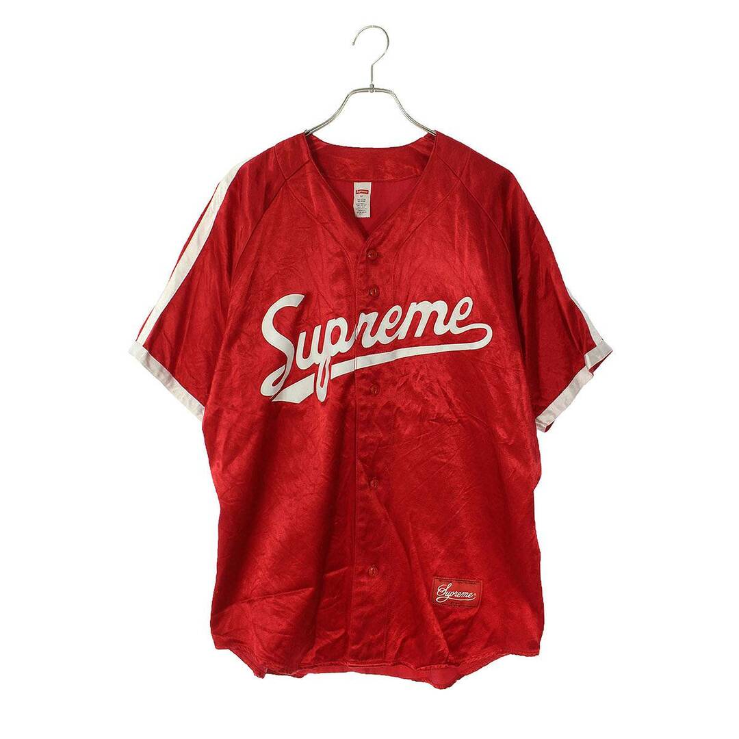 シュプリーム  17SS  Satin Baseball Jersey サテンベースボール半袖シャツ メンズ Mメンズ