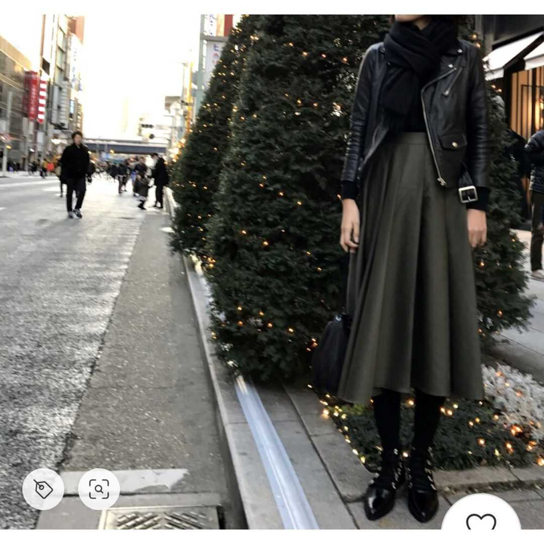 PAMEO POSE(パメオポーズ)の【PAMEO POSE】SLIT PLEATED SKIRT【Ｍサイズ】 レディースのスカート(ひざ丈スカート)の商品写真