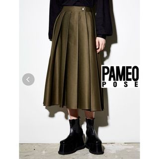 パメオポーズ(PAMEO POSE)の【PAMEO POSE】SLIT PLEATED SKIRT【Ｍサイズ】(ひざ丈スカート)