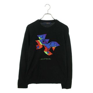 ルイヴィトン(LOUIS VUITTON)のルイヴィトン  RM211M ZMI HKN18W インターシャクルーネックニット長袖カットソー メンズ L(Tシャツ/カットソー(七分/長袖))