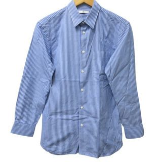 ユニクロ(UNIQLO)のユニクロ UNIQLO +J シャツ 長袖 ストライプ ブルー S(シャツ)