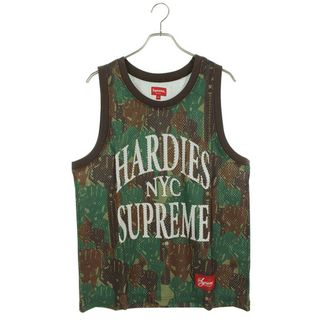 シュプリーム(Supreme)のシュプリーム  23SS  Hardies Camo Basketball Jersey ラインストーンロゴ装飾メッシュタンクトップ メンズ S(タンクトップ)