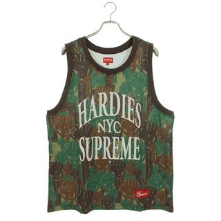 シュプリーム(Supreme)のシュプリーム  23SS  Hardies Camo Basketball Jersey ラインストーンロゴ装飾メッシュタンクトップ メンズ L(タンクトップ)