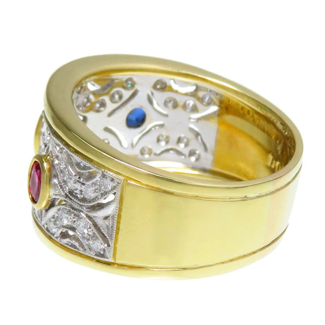 リング・指輪  K18YG エメラルド/ルビー/サファイア レディースのアクセサリー(リング(指輪))の商品写真