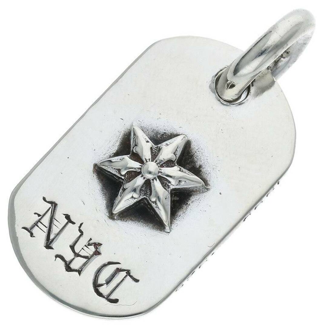 ネックレスクロムハーツ  RAISED STAR DOGTAG/レイズドスタードッグタグ NYC限定シルバーネックレストップ メンズ