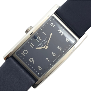 ティファニー(Tiffany & Co.)の　ティファニー TIFFANY＆CO イーストウエストミニ ブルー SS/レザー レディース 腕時計(腕時計)