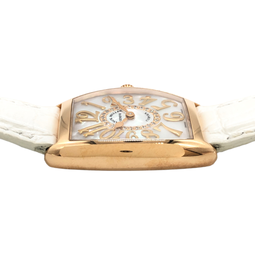 FRANCK MULLER(フランクミュラー)の　フランク・ミュラー FRANCK MULLER トノウ カーベックス マザー オブ パール 1752QZRELMOPCD1R ホワイト K18PG/クロコダイルベルト レディース 腕時計 レディースのファッション小物(腕時計)の商品写真