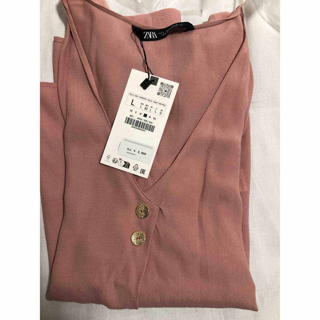 Zara 新品 Blouse with gold buttons  レディースのトップス(シャツ/ブラウス(長袖/七分))の商品写真