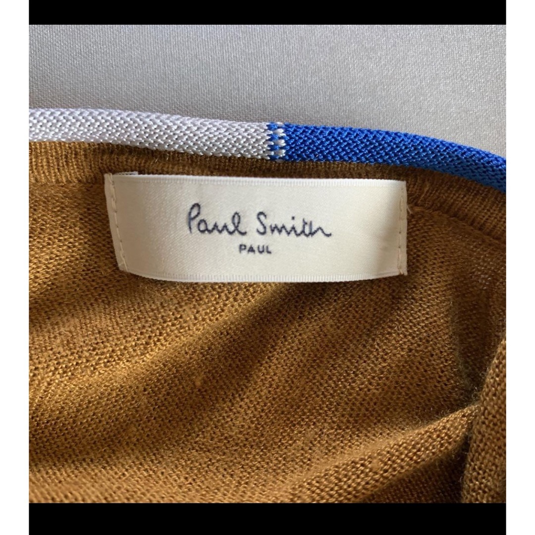 Paul Smith(ポールスミス)のカシミヤ混　ポールスミス　アシンメトリー配色　茶色なカーディガン レディースのトップス(カーディガン)の商品写真