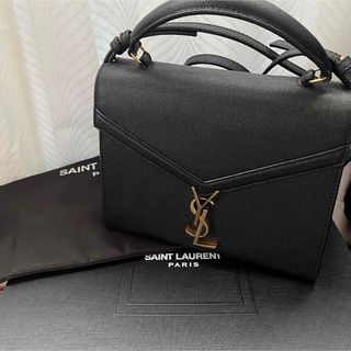 Zipper1内ポケットSAINT LAURENT サンローラン Yライン 斜め掛けOK クロスボディ ショルダーバッグ レザー ブラック レディース