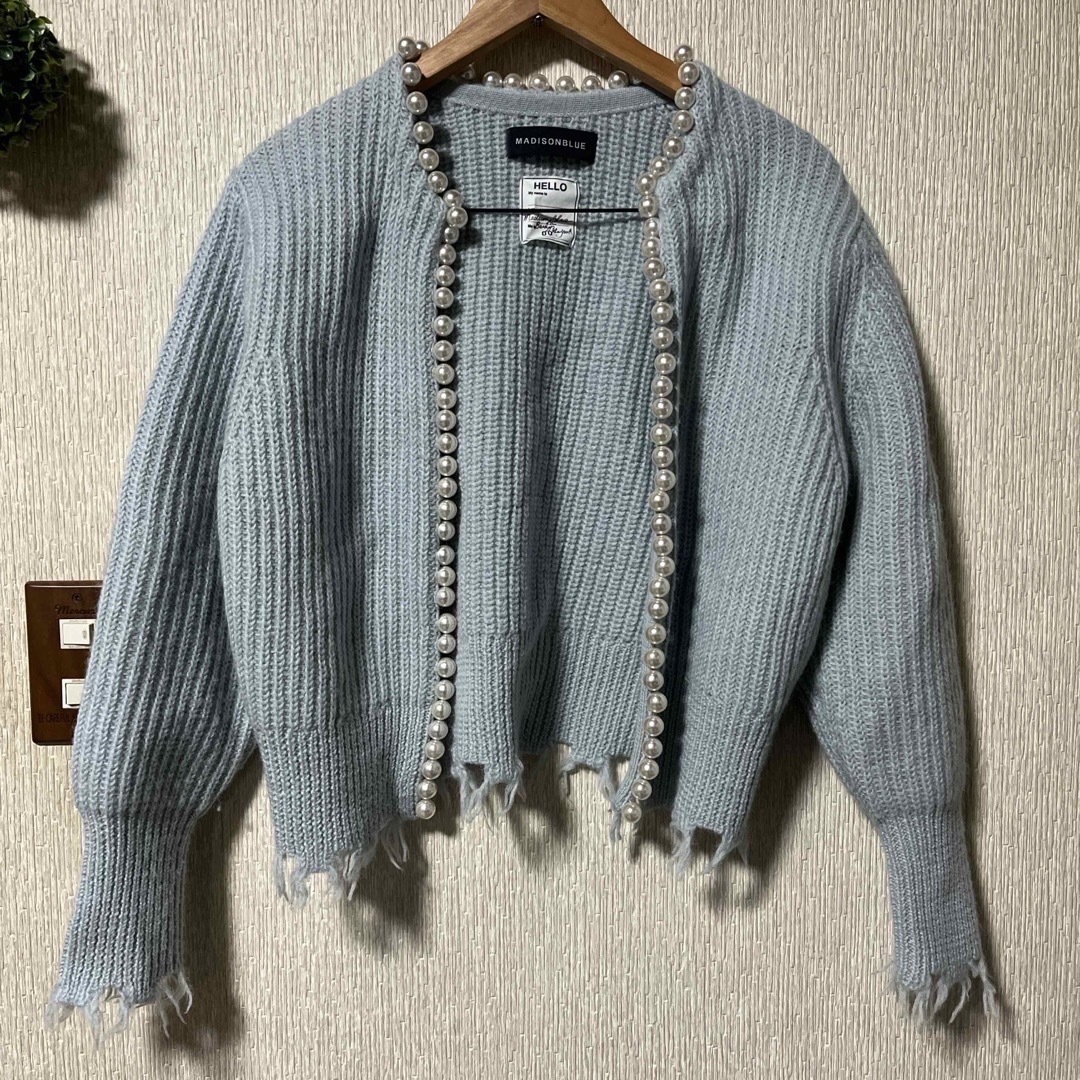 MADISONBLUE(マディソンブルー)のmilet着用【ブルー】美品¨ MADISONBLUE カーディガン レディースのトップス(カーディガン)の商品写真