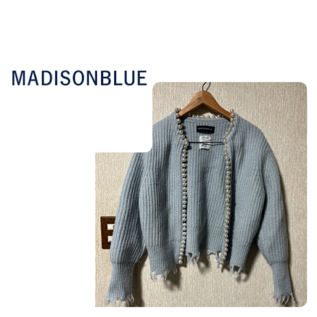 MADISONBLUE(マディソンブルー)のmilet着用【ブルー】美品¨ MADISONBLUE カーディガン レディースのトップス(カーディガン)の商品写真