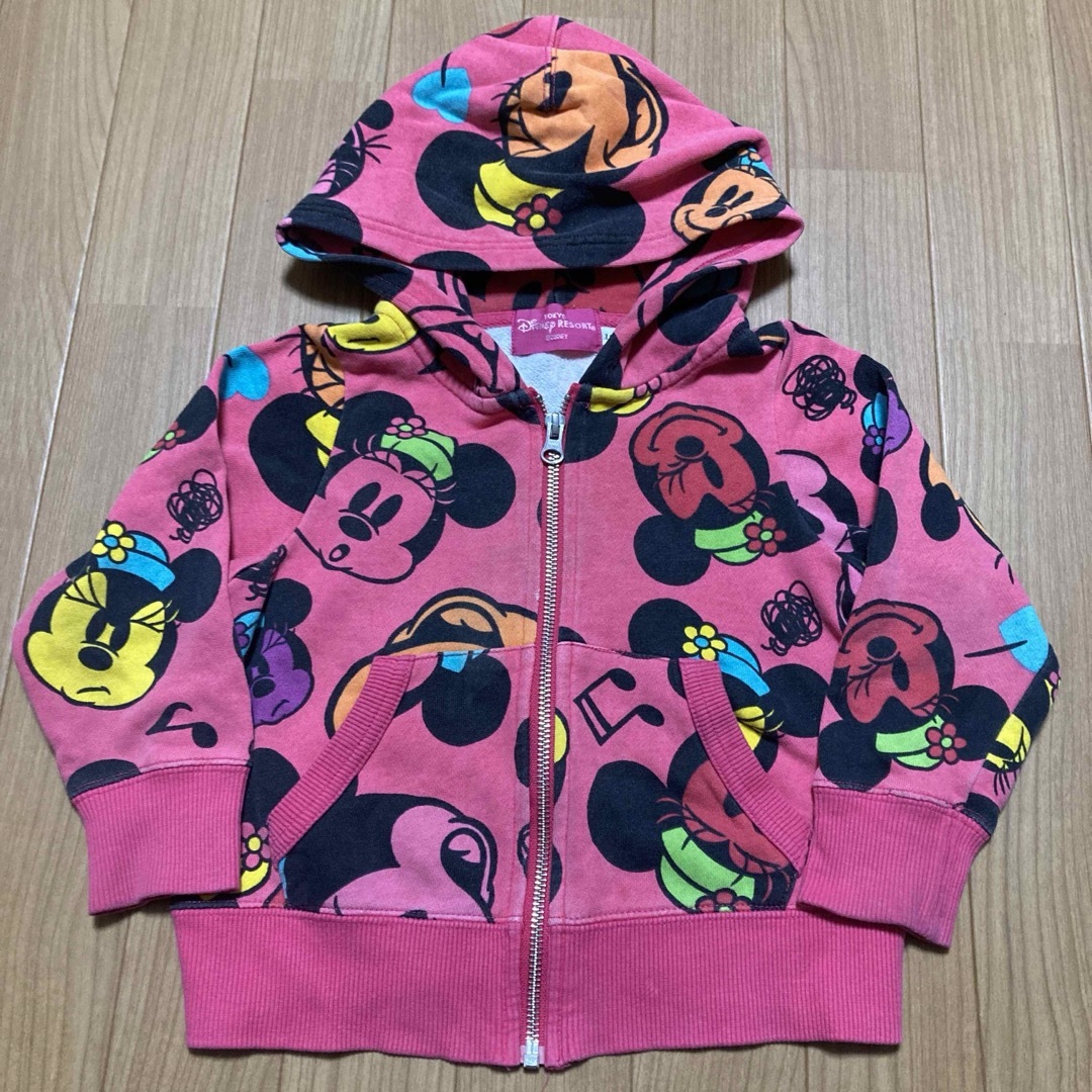 Disney(ディズニー)のディズニー パーカー 100 140 ランド シー キッズ/ベビー/マタニティのキッズ服女の子用(90cm~)(ジャケット/上着)の商品写真