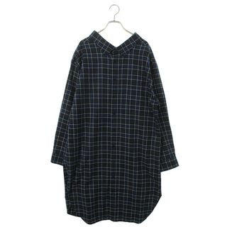 バレンシアガ(Balenciaga)のバレンシアガ  492436 TBM08 チェックシャツワンピース レディース 40(ロングワンピース/マキシワンピース)