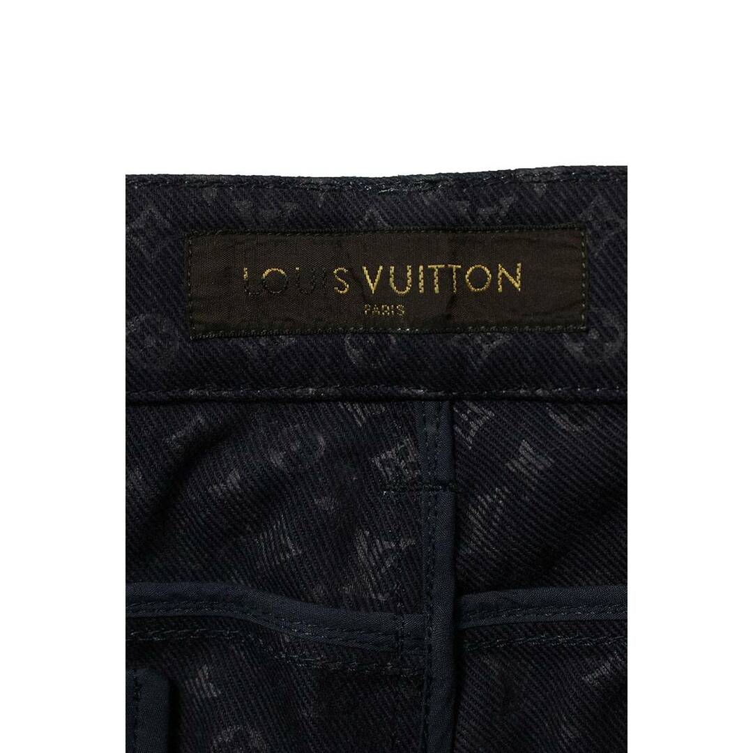 LOUIS VUITTON(ルイヴィトン)のルイヴィトン  RW092W WPPA06 DAZ 裏地モノグラムクロップドデニムパンツ レディース 42 レディースのパンツ(デニム/ジーンズ)の商品写真