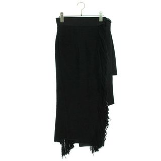 アキラナカ AKIRA NAKA  Elian fringe knit skirt リボン ラップデザインスカート レディース 1(ひざ丈スカート)