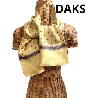 ダックス(DAKS)のダックス(DAKS)ハウスチェックモノグラム　 リバーシブル　スカーフストール(バンダナ/スカーフ)