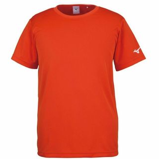 ミズノ(MIZUNO)のミズノ 吸汗速乾 袖口ロゴ半袖Ｔシャツ S フレイムオレンジ(ウェア)