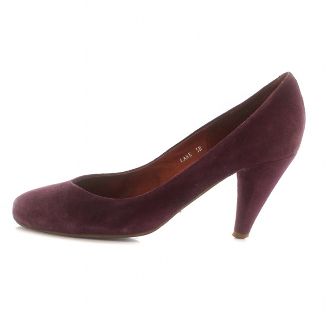 イビサ パンプス ラウンドトゥ ハイヒール スエード 38 24.0cm 紫 レディースの靴/シューズ(ハイヒール/パンプス)の商品写真