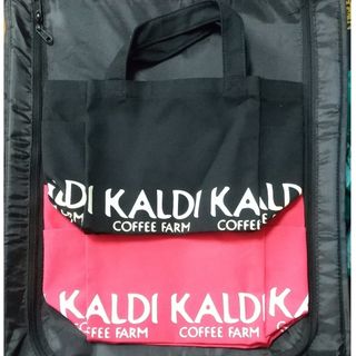 カルディ(KALDI)のカルディ コーヒー福袋 袋 ブラック&レッド(トートバッグ)